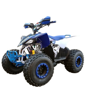 Quad NCX Furious Slim FD 125cc R8 - Colore Bianco/Blu - Vista Frontale Sinistra