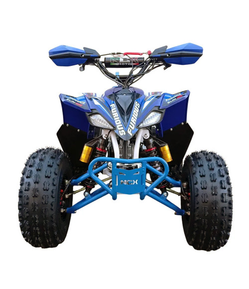Quad NCX Furious Slim FD 125cc R8 - Colore Bianco/Blu - Vista Frontale Sinistra