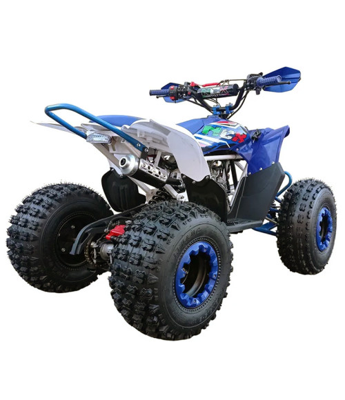 Quad NCX Furious Slim FD 125cc R8 - Colore Bianco/Blu - Vista Frontale Sinistra