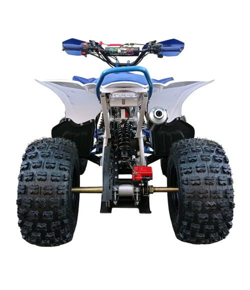 Quad NCX Furious Slim FD 125cc R8 - Colore Bianco/Blu - Vista Frontale Sinistra