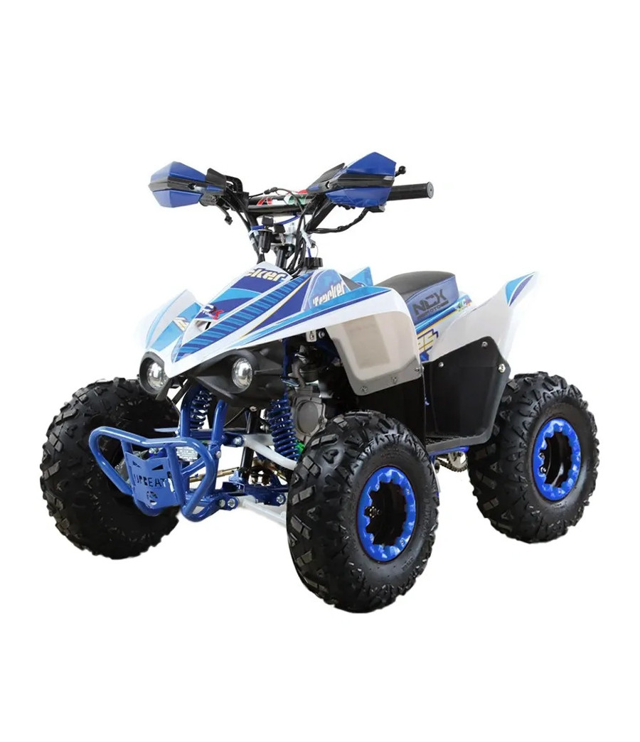 Quad NCX Tracker 125cc R7 - Colore Bianco/Blu - Vista Frontale Sinistra