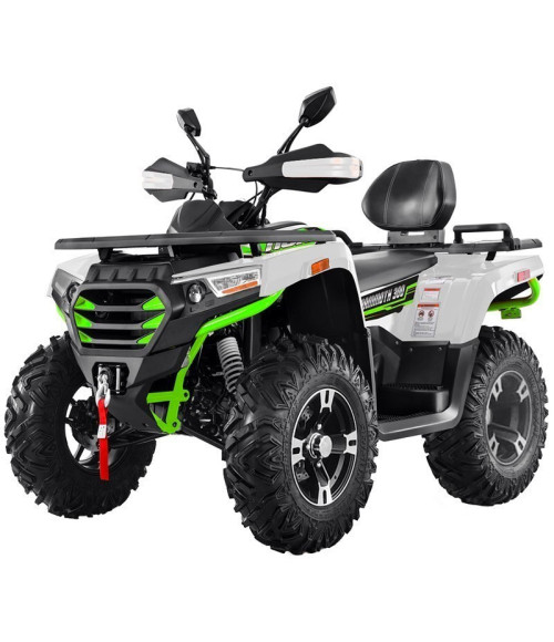 Quad NCX Mammoth 300 R12 Omologato - Colore Bianco/Verde - Vista Frontale Sinistra