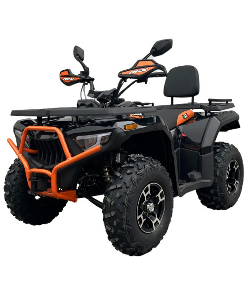 Quad NCX X-ROCK 270 R10 Omologato T3B - Colore Nero/Arancio - Vista Frontale Sinistra