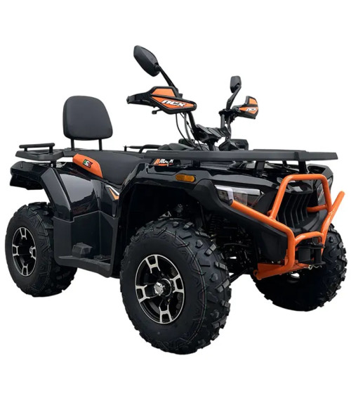 Quad NCX X-ROCK 270 R10 Omologato T3B - Colore Nero/Arancio - Vista Frontale Sinistra