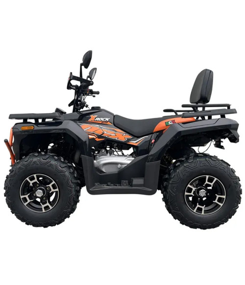 Quad NCX X-ROCK 270 R10 Omologato T3B - Colore Nero/Arancio - Vista Frontale Sinistra