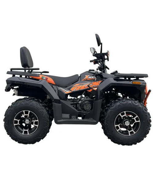 Quad NCX X-ROCK 270 R10 Omologato T3B - Colore Nero/Arancio - Vista Frontale Sinistra