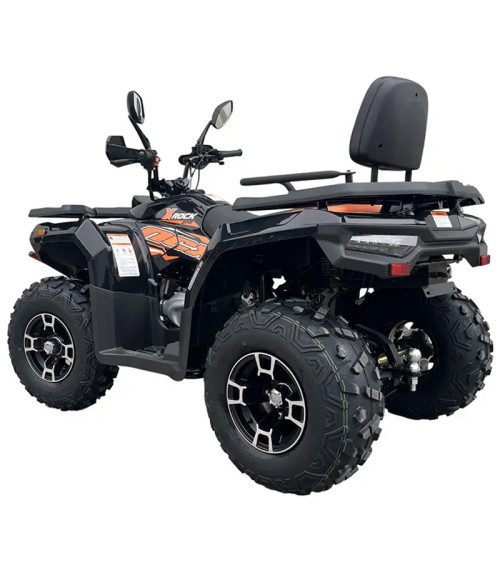 Quad NCX X-ROCK 270 R10 Omologato T3B - Colore Nero/Arancio - Vista Frontale Sinistra