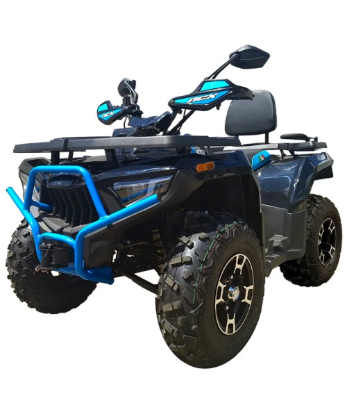 Quad NCX X-ROCK 270 R10 Omologato T3B - Colore Nero/Blu - Vista Frontale Sinistra