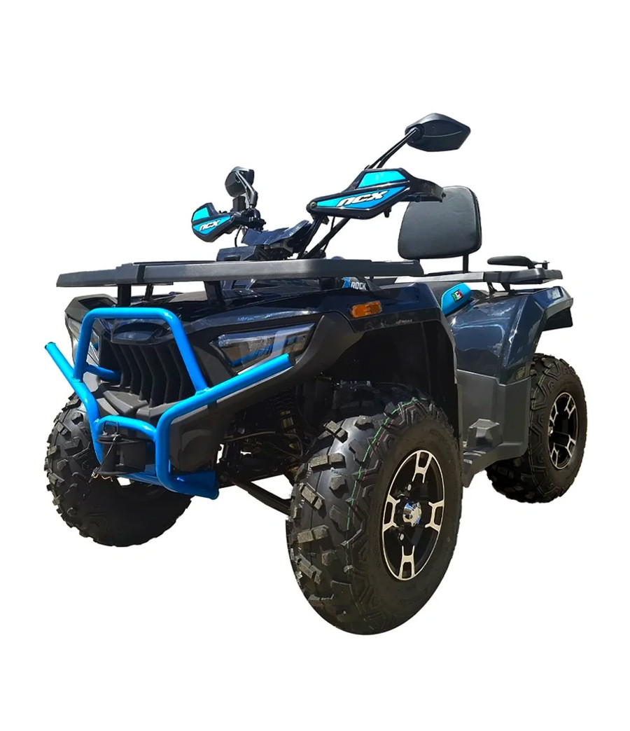 Quad NCX X-ROCK 270 R10 Omologato T3B - Colore Nero/Blu - Vista Frontale Sinistra