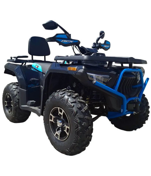 Quad NCX X-ROCK 270 R10 Omologato T3B - Colore Nero/Blu - Vista Frontale Sinistra