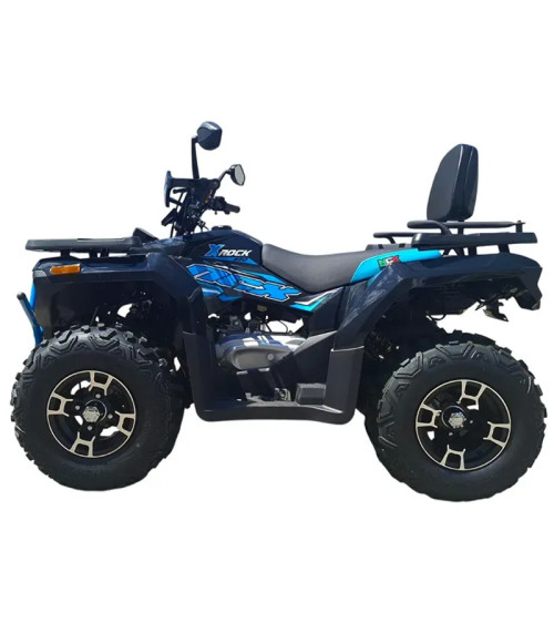Quad NCX X-ROCK 270 R10 Omologato T3B - Colore Nero/Blu - Vista Frontale Sinistra