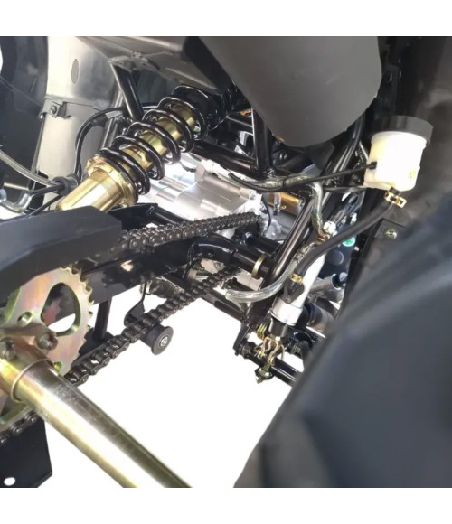 Quad NCX X-ROCK 270 R10 Omologato T3B - Colore Nero/Arancio - Vista Frontale Sinistra