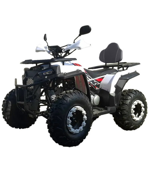 Quad NCX Angry ST 200 R10 - Colore Bianco-Rosso - Vista Frontale Sinistra