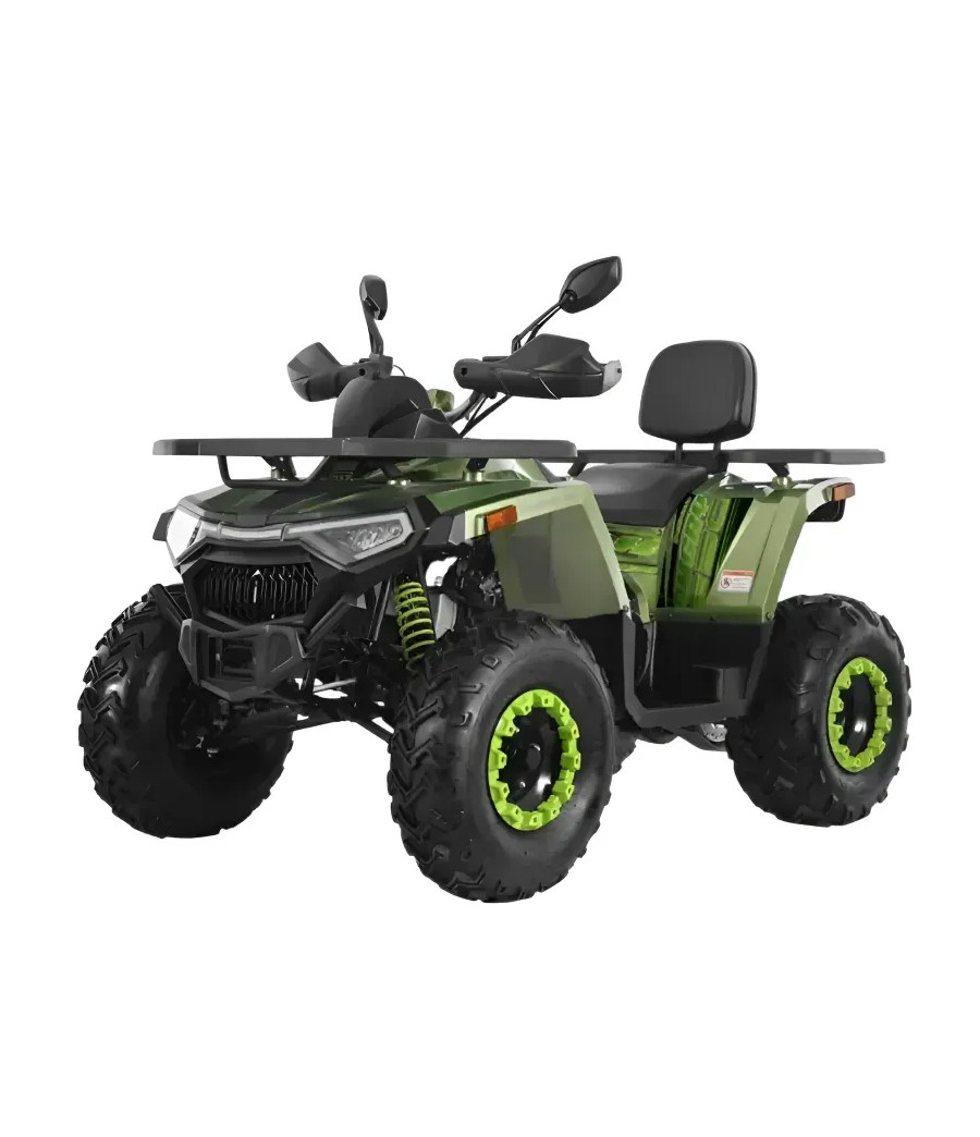Quad NCX Mega Angry 250 CVT R10 - Colore Nero/Verde - Vista Frontale Sinistra