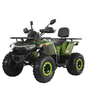 Quad NCX Mega Angry 250 CVT R10 - Colore Nero/Verde - Vista Frontale Sinistra
