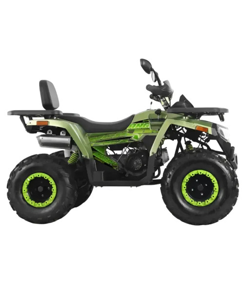 Quad NCX Mega Angry 250 CVT R10 - Colore Nero/Verde - Vista Frontale Sinistra