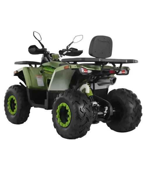 Quad NCX Mega Angry 250 CVT R10 - Colore Nero/Verde - Vista Frontale Sinistra