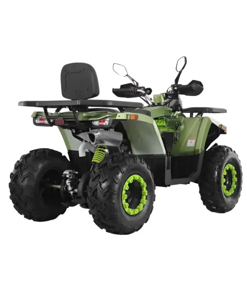 Quad NCX Mega Angry 250 CVT R10 - Colore Nero/Verde - Vista Frontale Sinistra