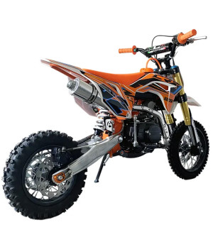 Pit Bike NCX CRX 125cc 12/10 4M Semiautomatico Gold - Colore Bianco/Arancio - Vista Posteriore Destra