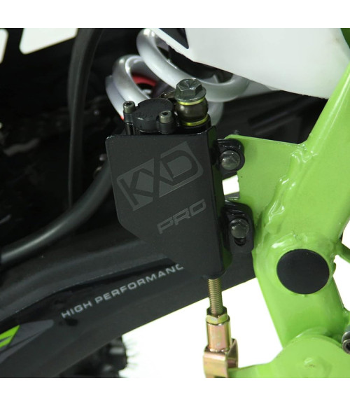Pit Bike KXD 707C ZMX ruota 14/12 - Colore Verde - Vista Frontale Sinistra