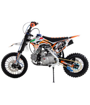 Pit Bike NCX CRX 125cc 14/12 Automatica Gold - Colore Bianco/Arancio - Vista Laterale Sinistra
