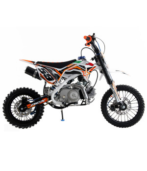 Pit Bike NCX CRX 125cc 14/12 Automatica Gold - Colore Bianco/Arancio - Vista Laterale Destra