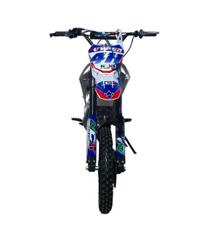 Pit Bike NCX New Vyper 125 14/12 4 Marce Telaio 17" - Colore Bianco/Blu - Vista Frontale
