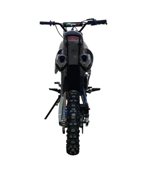 Pit Bike NCX New Vyper 125 14/12 4 Marce Telaio 17" - Colore Bianco/Blu - Vista Frontale Sinistra