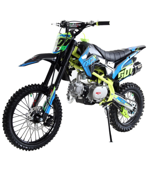 Pit Bike NCX New Vyper Doppio Scarico 140 17/14 4 Marce - Colore Nero/Giallo - Vista Frontale Sinistra