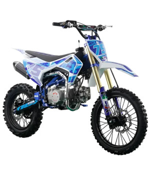 Pit Bike NCX SXR Evolution 140cc 17/14 - Colore Bianco/Celeste - Vista Frontale Destra