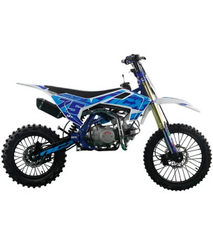 Pit Bike NCX SXR Evolution 140cc 17/14 - Colore Bianco/Celeste - Vista Laterale Destra