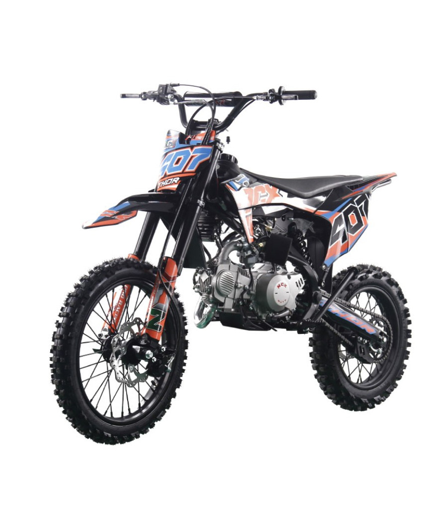 Pit Bike NCX Thor Evolution 150 17/14 4 Marce - Colore Nero/Arancio - Vista Frontale Sinistra