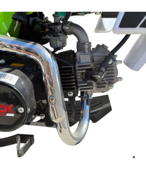 Pit Bike NCX SXR 125 10/10 Motard 4 Marce Manuale Telaio 14" - Dettaglio Scarico in Acciaio