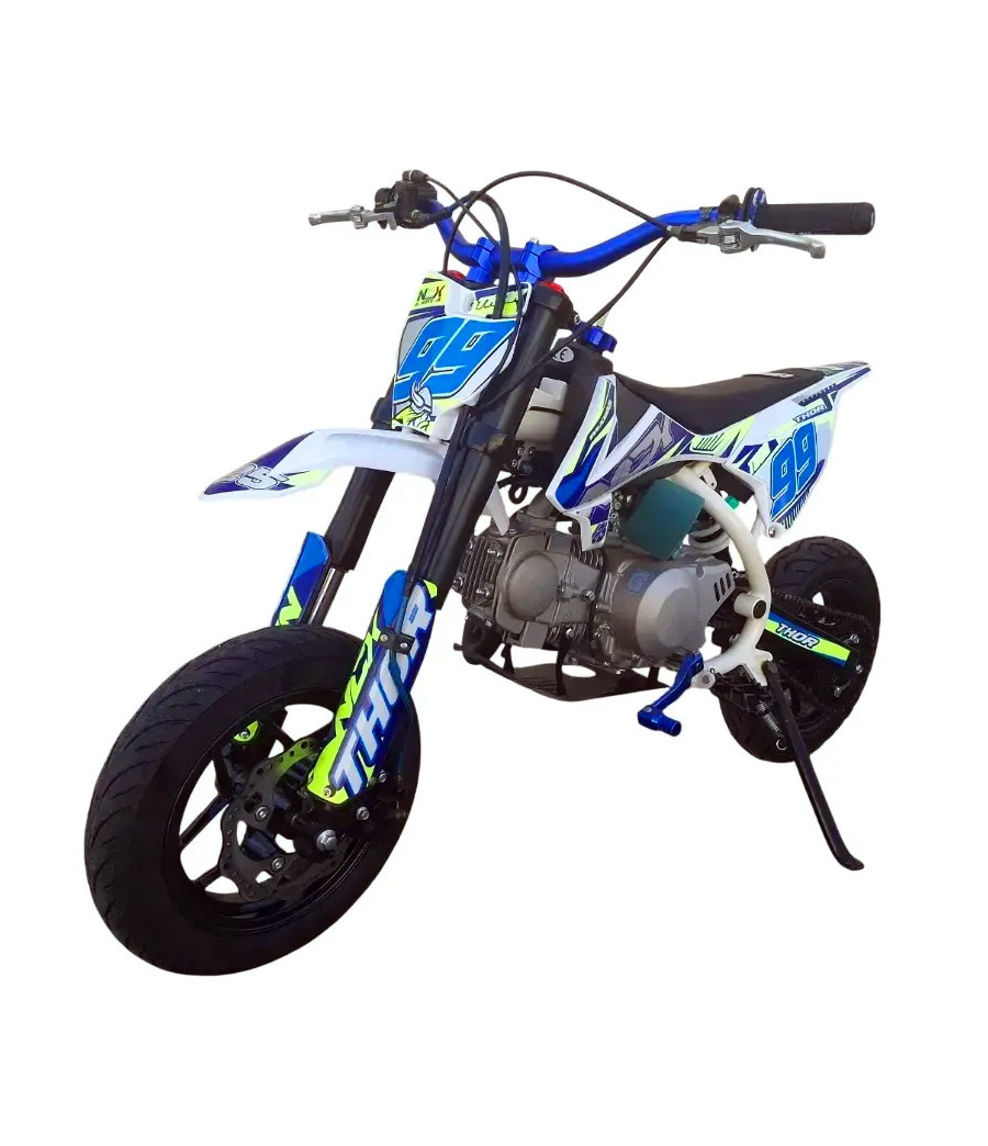 Pit Bike NCX Thor 125 10/10 Motard 4 Marce Manuale Telaio 14" - Vista Frontale Sinistra