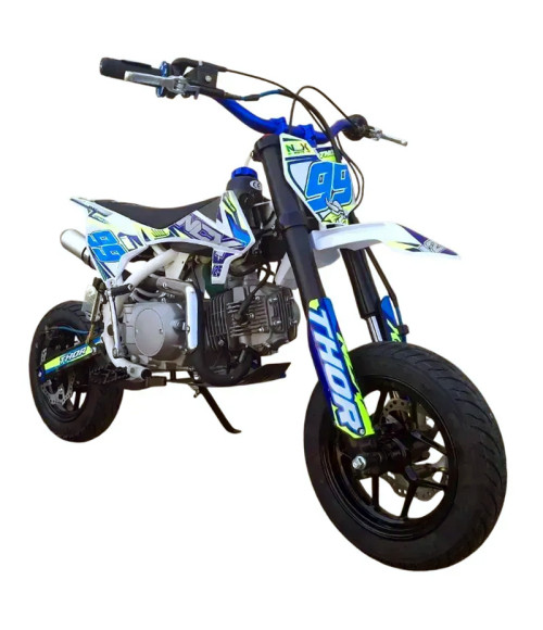 Pit Bike NCX Thor 125 10/10 Motard 4 Marce Semiauto Telaio 14" - Vista Frontale Sinistra