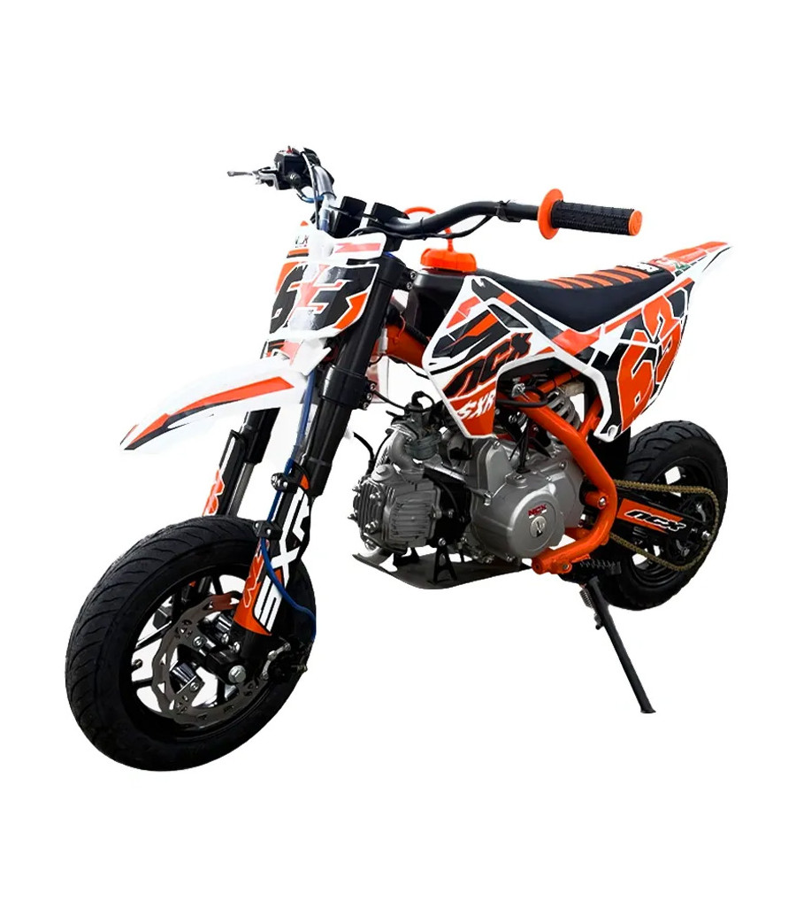 Pit Bike NCX SXR 125 10/10 Motard Gold Automatica Telaio 14" - Vista Frontale Sinistra