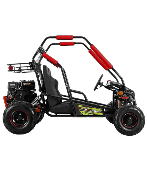 Buggy NCX FX Easy 200cc - Colore Nero-Rosso - Vista Frontale Sinistra