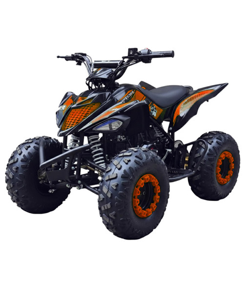 Quad ATV Raptor 110cc - Colore Arancione - Vista Frontale Sinistra