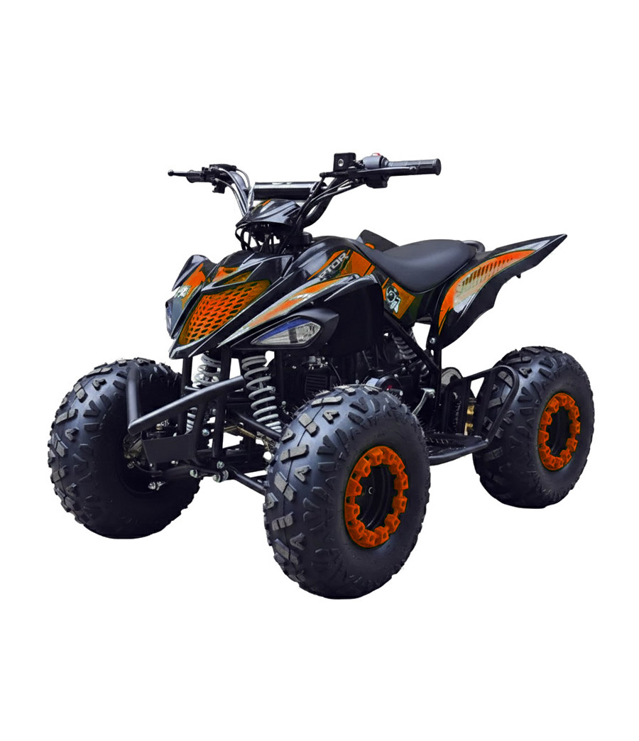 Quad ATV Raptor 110cc - Colore Arancione - Vista Frontale Sinistra