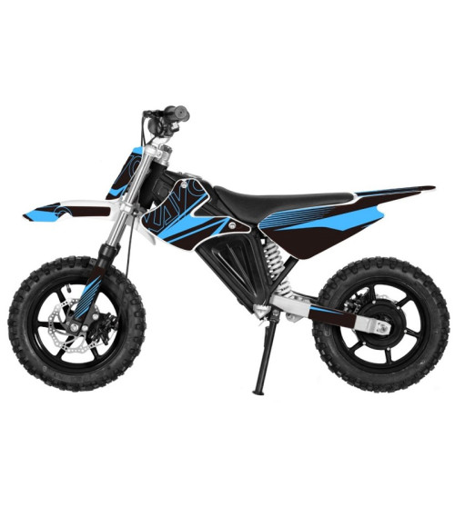 Mini Cross Elettrica Kayo E-Kmb 800W 10/10 - Colore Blu - Vista Frontale Sinistra