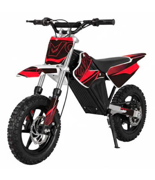 Mini Cross Elettrica Kayo E-Kmb 800W 10/10 - Colore Rosso - Vista Frontale Sinistra