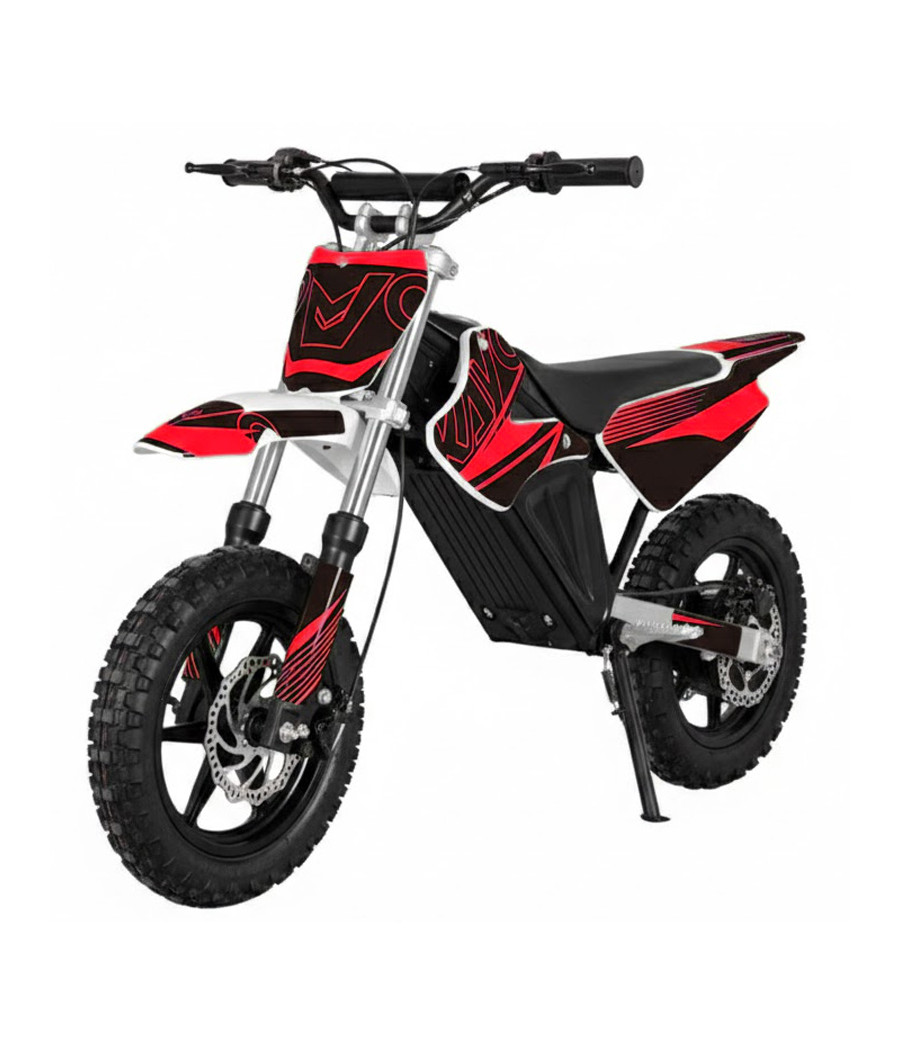 Mini Cross Elettrica Kayo E-Kmb 800W 10/10 - Colore Rosso - Vista Frontale Sinistra