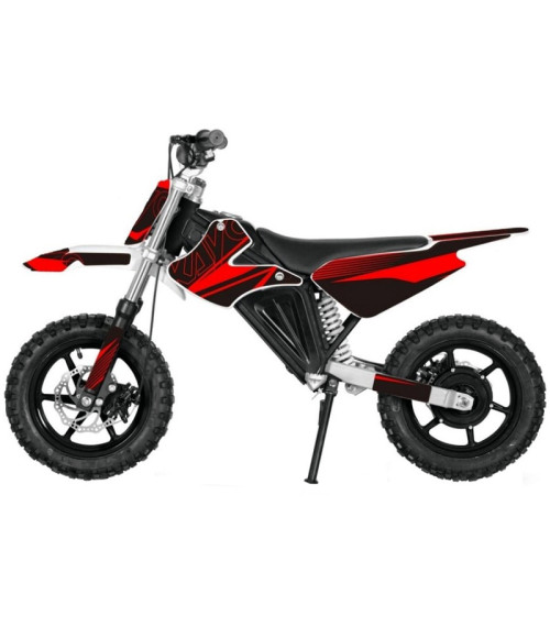 Mini Cross Elettrica Kayo E-Kmb 800W 10/10 - Colore Rosso - Vista Frontale Sinistra