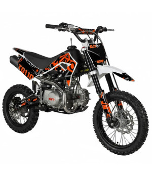 Pit Bike Kayo 110cc Auto 14/12 TSD 110 - Colore Arancione - Vista Frontale Destra