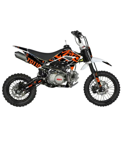 Pit Bike Kayo 110cc Auto 14/12 TSD 110 - Colore Arancione - Vista Frontale Destra