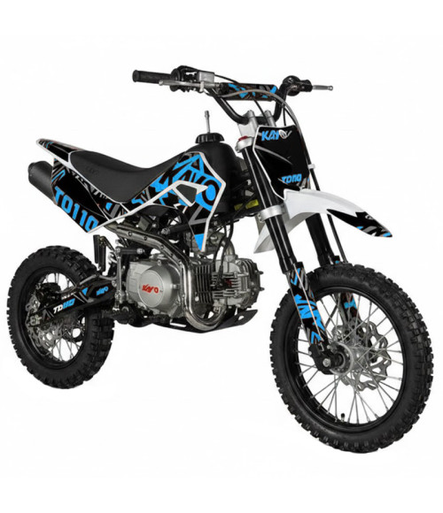 Pit Bike Kayo 110cc Auto 14/12 TSD 110 - Colore Blu - Vista Frontale Destra
