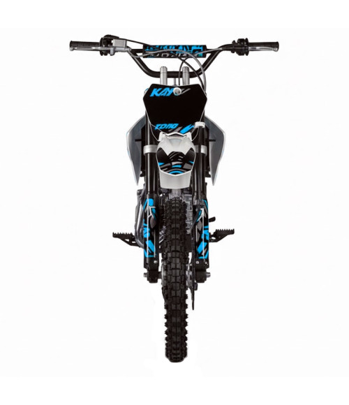Pit Bike Kayo 110cc Auto 14/12 TSD 110 - Colore Blu - Vista Frontale Destra