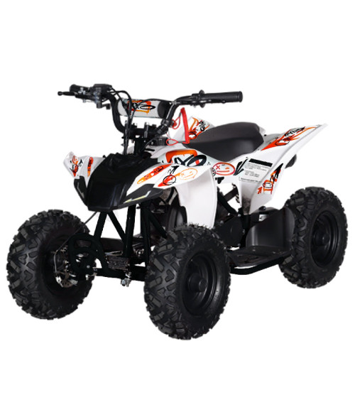 Mini Quad Kayo A50 50cc Ruote 6" XL - Colore Arancione - Vista Frontale Sinistra