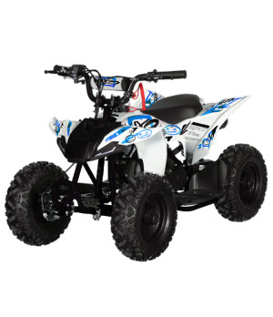 Mini Quad Kayo A50 50cc Ruote 6" XL - Colore Blu - Vista Frontale Sinistra