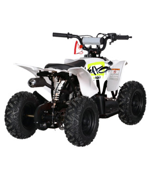 Mini Quad Kayo A50 50cc Ruote 6" XL - Colore Giallo Fluo - Vista Posteriore Destra